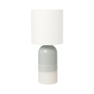 Cozy Living Coco Ceramic Table Lamp Light Gray/Ivory