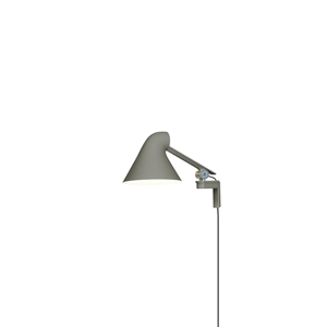 Louis Poulsen NJP Wall Lamp Short Arm 2700K Light Aluminum/ Gray