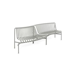 HAY Palissade Park Dining Bench In/Out Beginner Set 2 Pcs. Cloud Gray