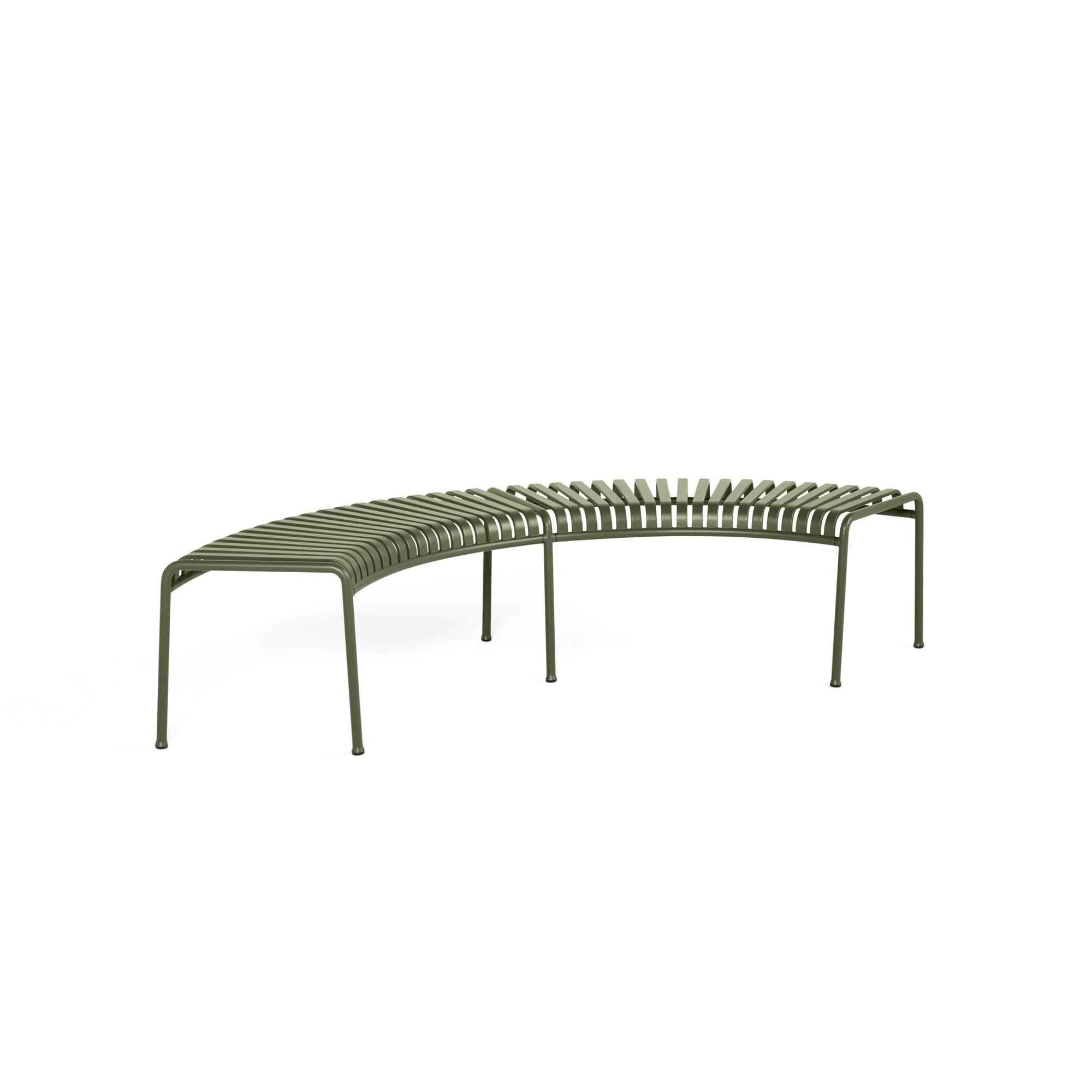 HAY Palissade Park Bench Set of 2 Freestanding Olives