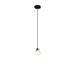 TOOY Nabila 552.21L Pendant Black/ Brushed Brass/ Clear Glass