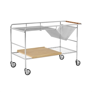 &Tradition Alima NDS1 Trolley Chrome/ Lacquered Oak