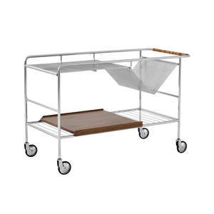 &Tradition Alima NDS1 Trolley Chrome/ Lacquered Walnut