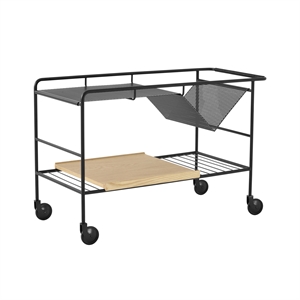 &Tradition Alima NDS1 Trolley Black/ Lacquered Oak