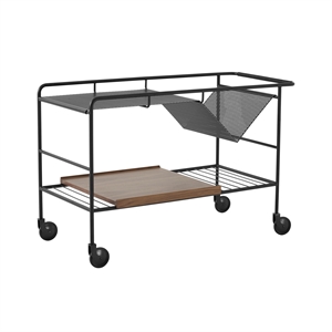 &Tradition Alima NDS1 Trolley Black/ Lacquered Walnut