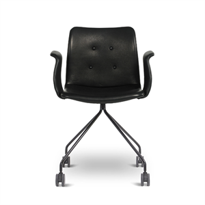 Bent Hansen Primum Office Chair w. Armrests And Wheels Black/Black