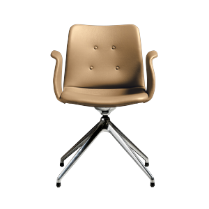 Bent Hansen Primum 4-Star Dining Chair Polished Steel/Zenso 3 261
