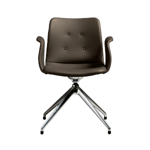 Bent Hansen Primum 4-Star Dining Chair Polished Steel/Zenso 3 230