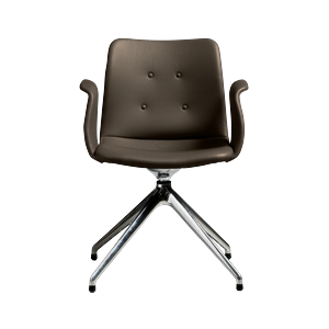 Bent Hansen Primum 4-Star Dining Chair With Swivel Polished Steel/Zenso 3 230