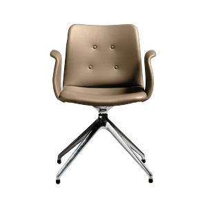 Bent Hansen Primum 4-Star Dining Chair With Swivel Polished Steel/Zenso 3 228