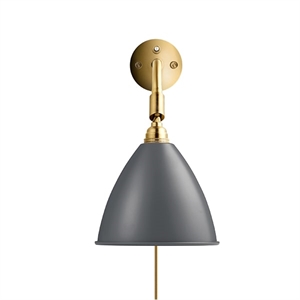 Bestlite BL7 Wall Lamp Grey & Brass