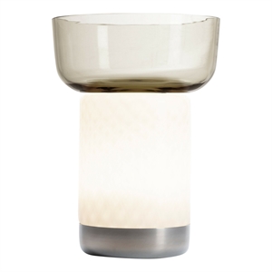 Artemide Bontá Portable Table Lamp Gray with Glass Bowl