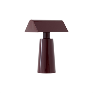 &Tradition Caret MF1 Table Lamp Portable Dark Bordeaux