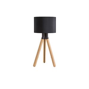 Darø Paso Wood 25 T1 Table Lamp Oak- Black/ Black