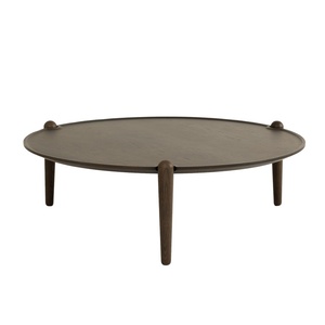 Design House Stockholm Aria Table Ø90 Low Dark Oak