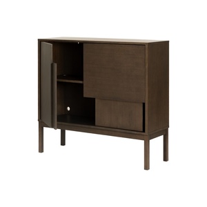 Design House Stockholm Layer Side Table with Legs Dark Oak