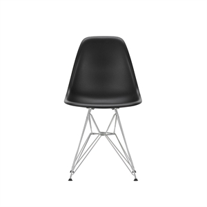 Vitra Eames Plastic DSR Dining Chair Deep Black/ Chrome