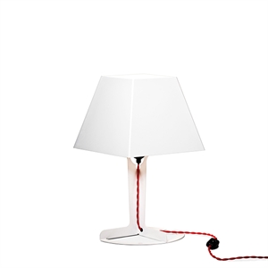 Established & Sons Fold Table Lamp White w. Red Cord Large
