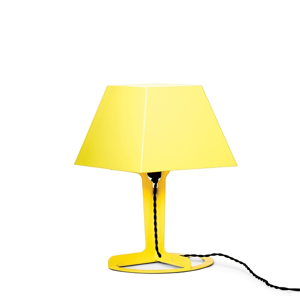 Established Sons Fold Table Lamp, Large Yellow Table Lamp