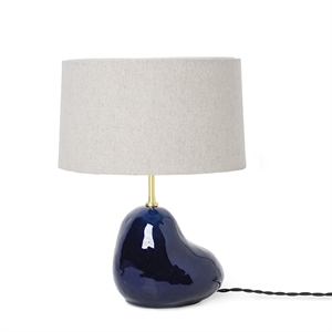 Ferm Living Hebe Table Lamp Small Dark Blue M. White Shade