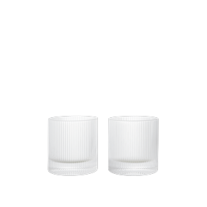 Ferm Living Ripple Tumbler Glass 25cl Set of 2 Clear