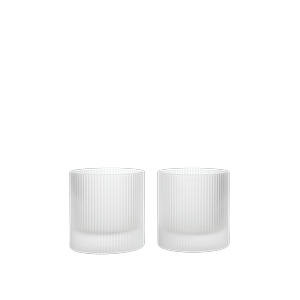 Ferm Living Ripple Tumbler Glass 25cl Set of 2 Frosted