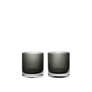 Ferm Living Ripple Tumbler Glass 25cl Set of 2 Smoked Gray