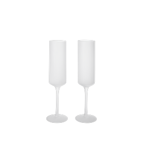 Ferm Living Ripple Champagne Glass 15cl Set of 2 Frosted