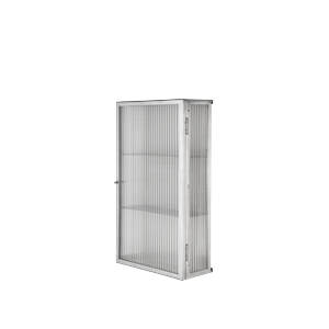 Ferm Living Haze Wall-Hung Cabinet Stainless Steel/Fluted Glass