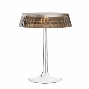 Flos Bon Jour Table Lamp Mat Bronze Frame and Smoke-coloured Shade