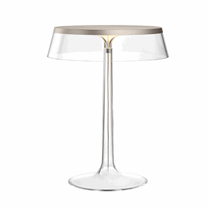 Flos Bon Jour Table Lamp Mat Bronze Frame and Transparent Shade