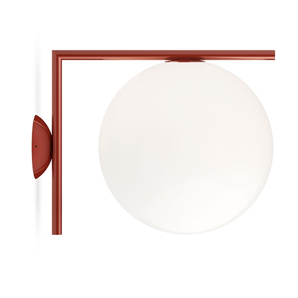 Flos IC C/W2 Wall Lamp Red Burgundy   AndLight
