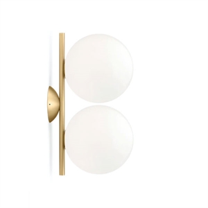 Flos IC C/W1 Double Wall Lamp Brass