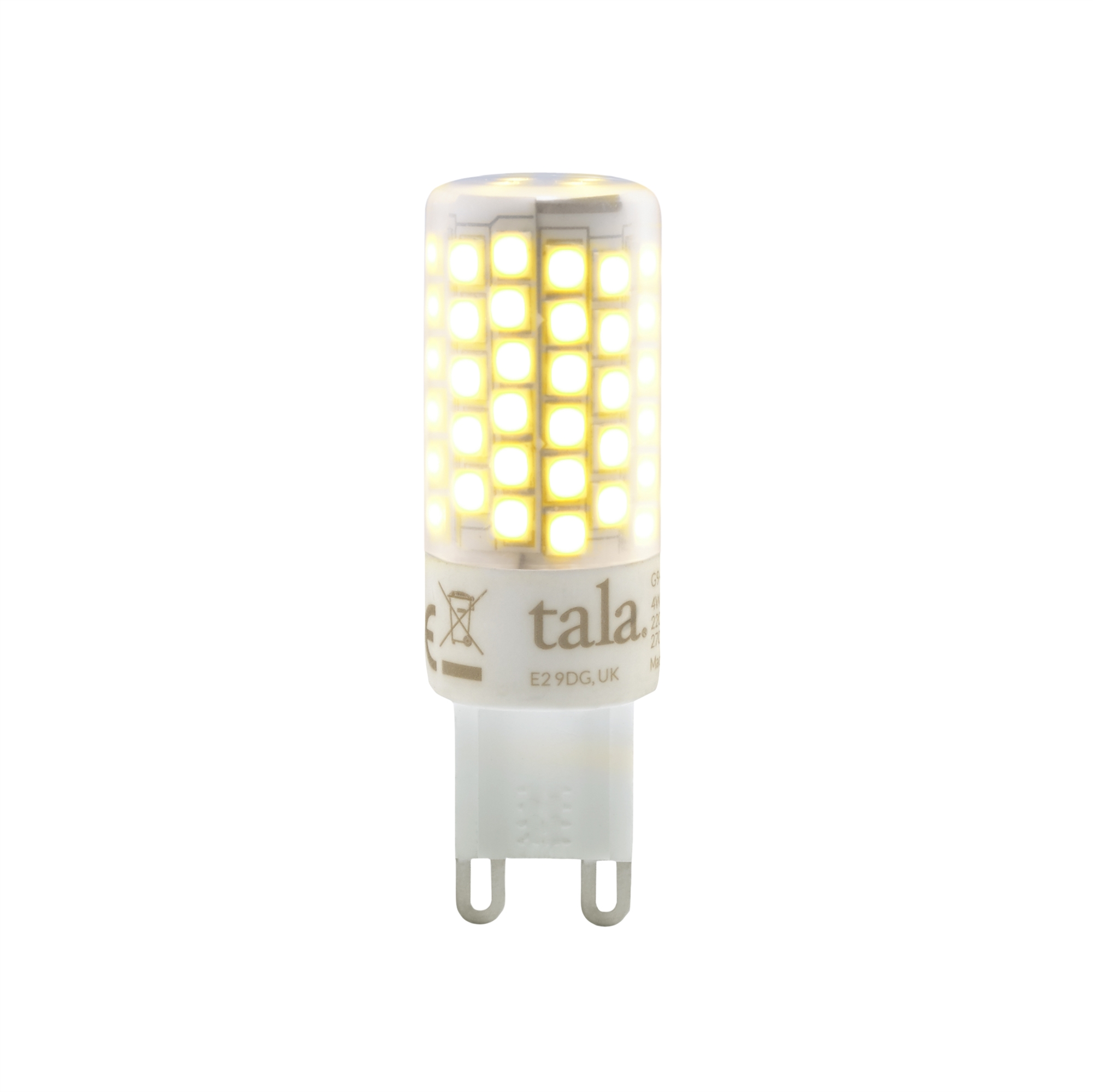 Tala G9 3.6W LED Lamp 2700K CRI 97 230V Dimmable Cover CE