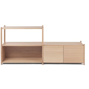 Gejst Sceene Bookcase D Light Oak