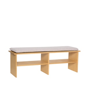 Hübsch Layer Bench Light Gray/Natural