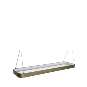 Hübsch Tube Pendant Large Metallic Dark Green