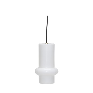 Hübsch Pilule Down Pendant Shiny White