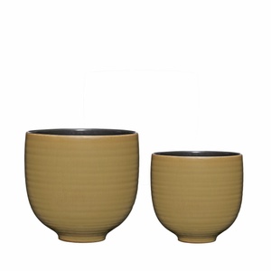 Hübsch Yuka Pot Set of 3 Green