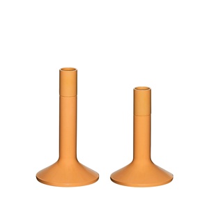 Hübsch Kindred Candle Holder Set of 2 Orange