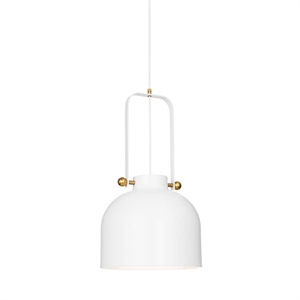 Konsthantverk Kanna Pendant - Raw Brass & Matt White