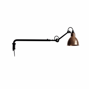 Lampe Gras N203 Wall Lamp Mat Black & Raw Copper