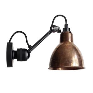Lampe Gras N304 Wall Lamp Mat Black & Raw Copper Hardwired