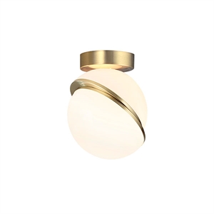 Lee Broom Mini Crescent Ceiling Light Opal/Brass