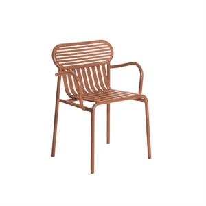 Petite Friture WEEK-END Dining Chair with Armrests Terracotta