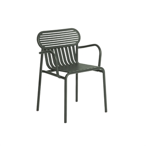 Petite Friture WEEK-END Dining Chair with Armrests Glass Green