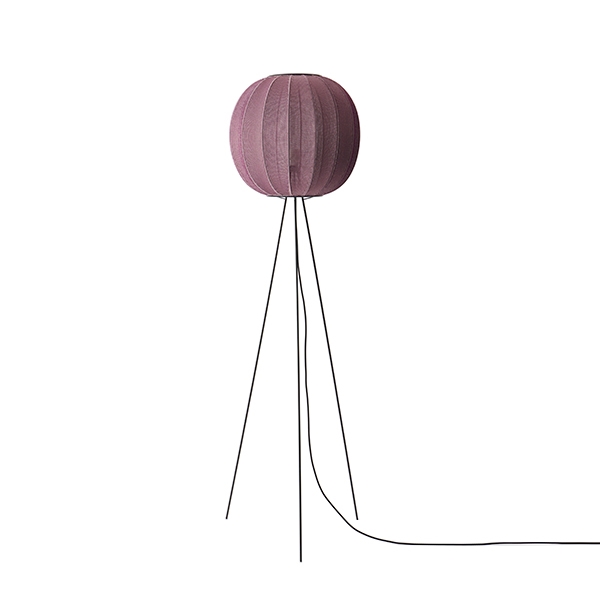 Made By Hand Knit-Wit Round Floor Lamp Bourgogne Red Tall Ø45