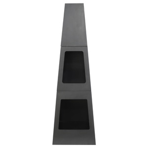 Mareld Outdoor Fireplace With Storage Black