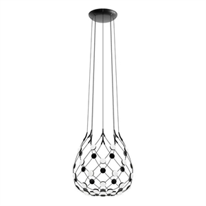 Luceplan Mesh Pendant Ø55 Black 1 Meter