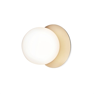Nuura Liila Wall/Ceiling Bathroom Lamp Gold & Opal Glass Medium